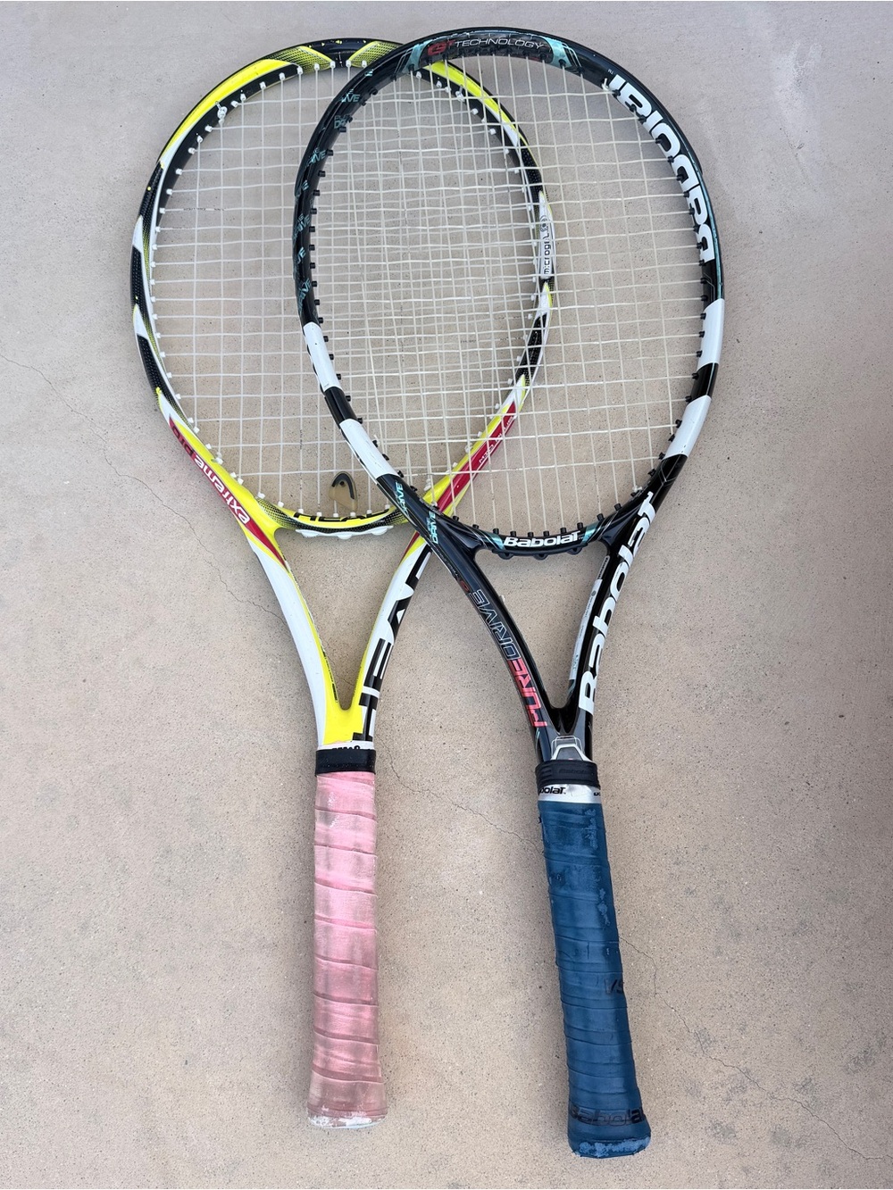 Bundle 2 racquets/racket head and babalot